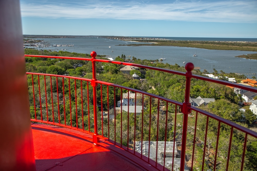 View from the top of the lighthouse in St. Augustine