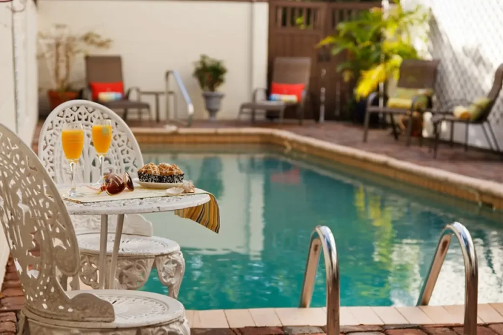 Our pool, one of the only hotels with a pool in St. Augustine