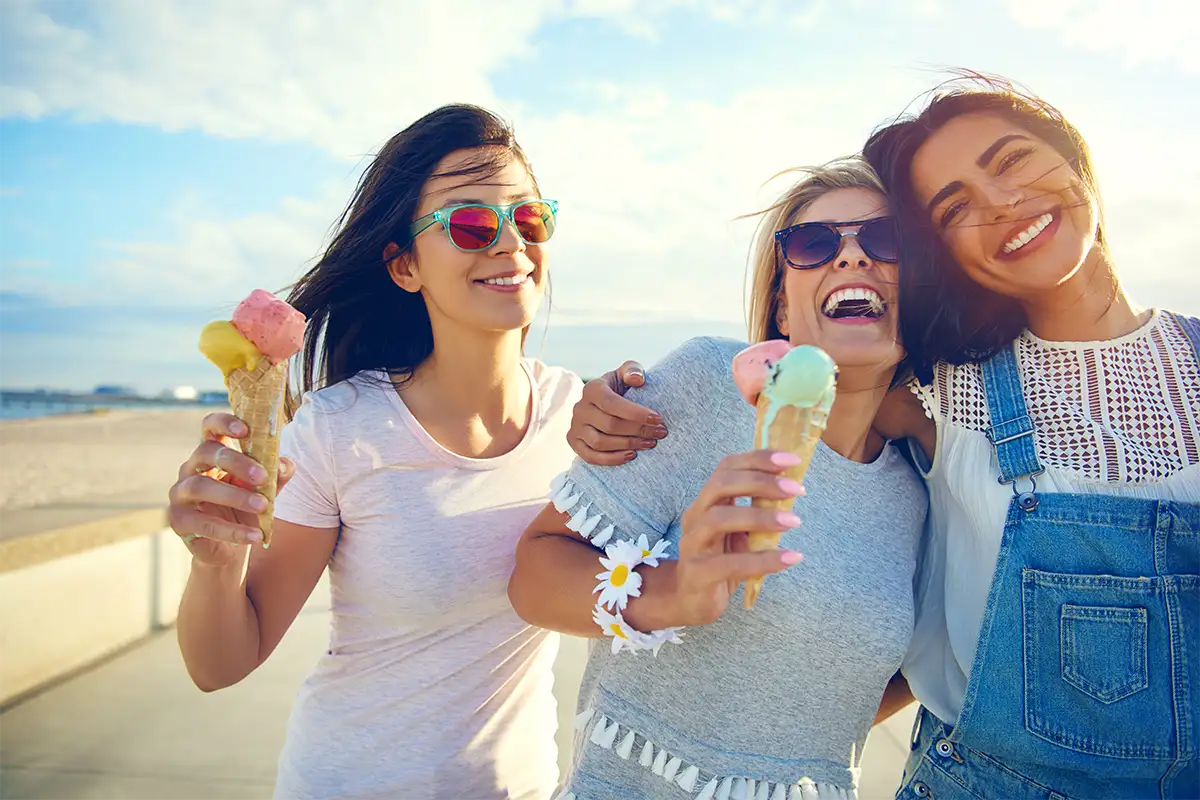 Women enjoying some events on the beach in St. Augustine Florida.