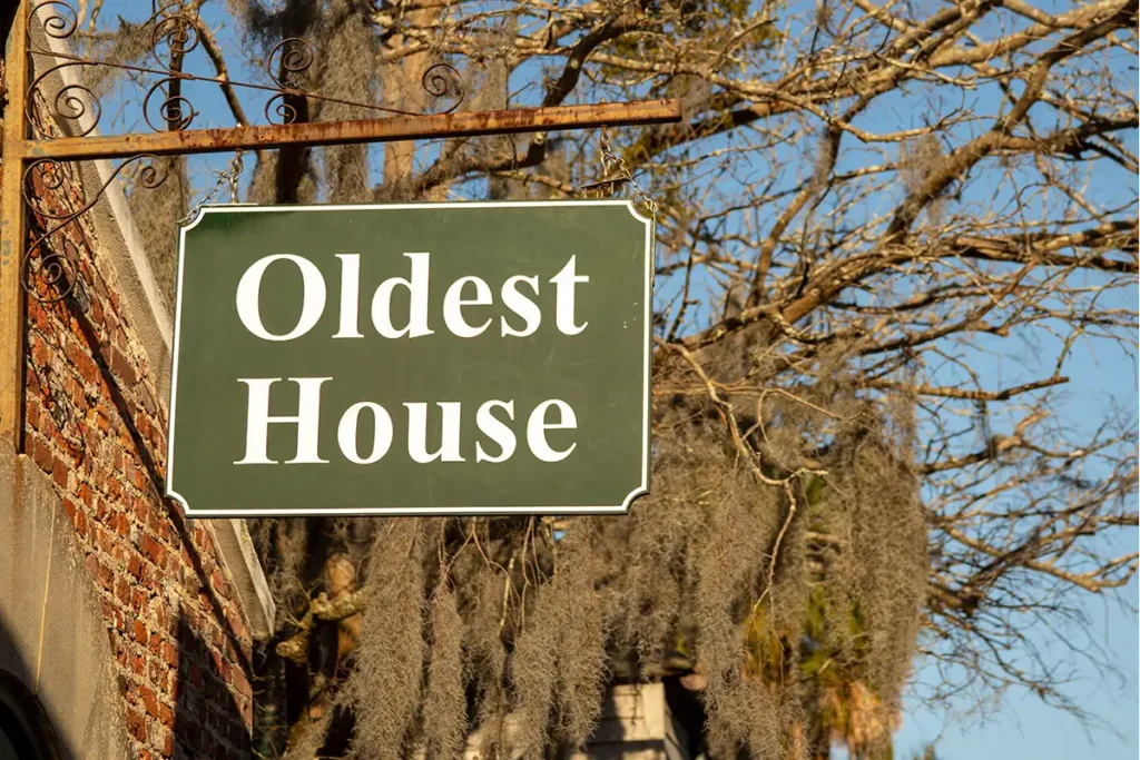The Oldest House museum in St. Augustine, exterior sign